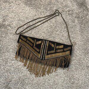 Club Monaco Black / Gold Clutch